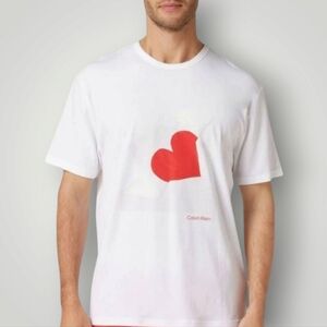 Calvin Klein Top Mens M Sleepwear Crewneck Relaxed Fit Short Sleeves‎ Loungewear